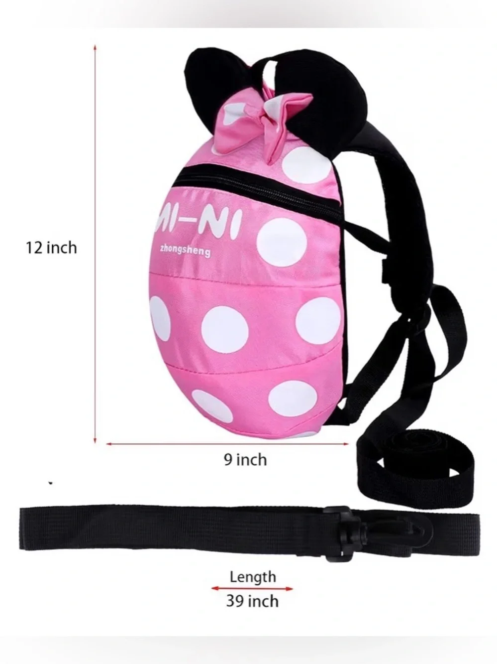 Two Disney Inspired Zhongsheng Cartoon Toddler Harness Backpacks Mickey & Minnie